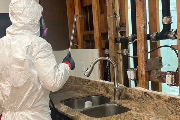 Emergency response technician working