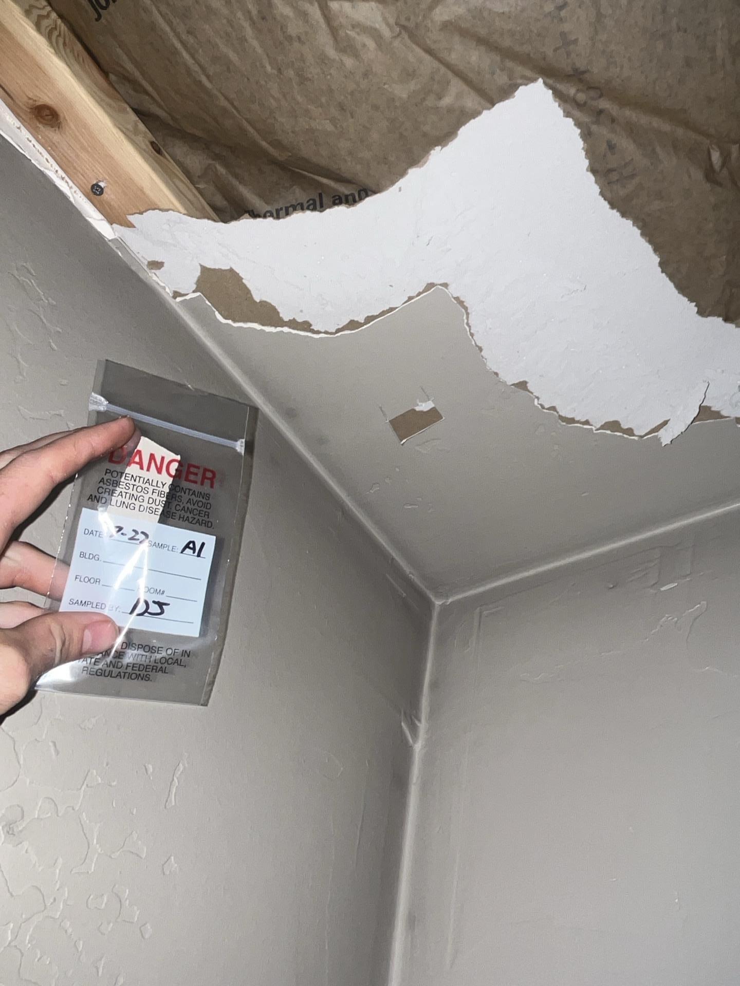 Professional assessment and testing of damaged materials