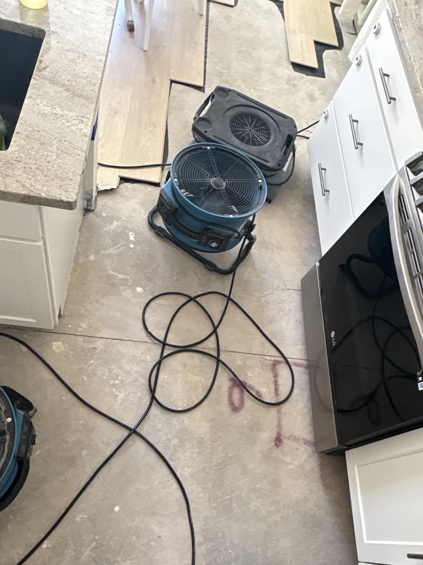 Kitchen flooring removal process