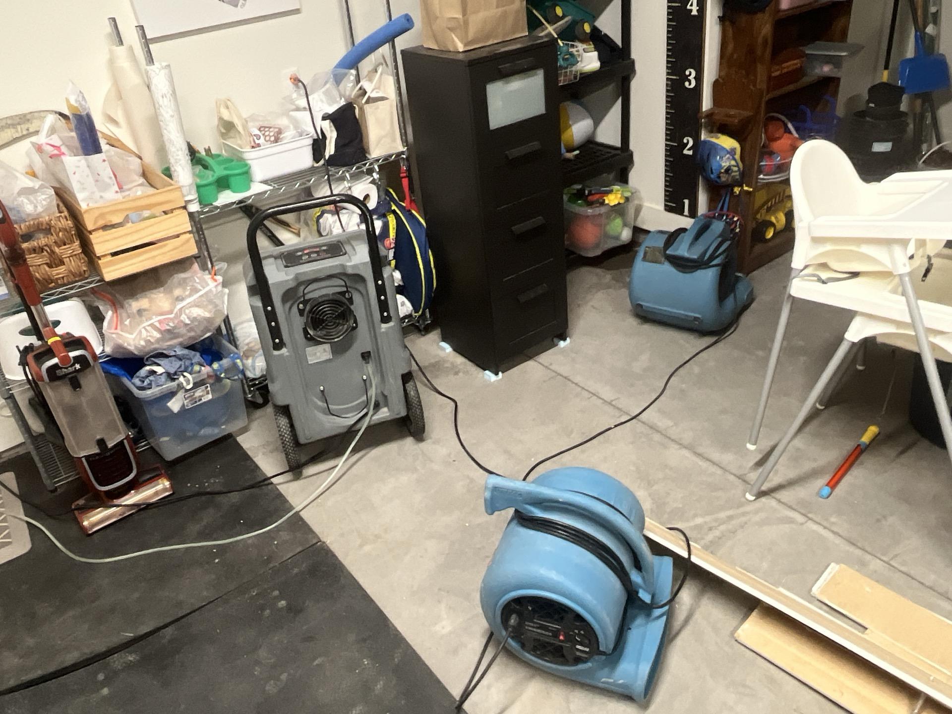 Garage drying process
