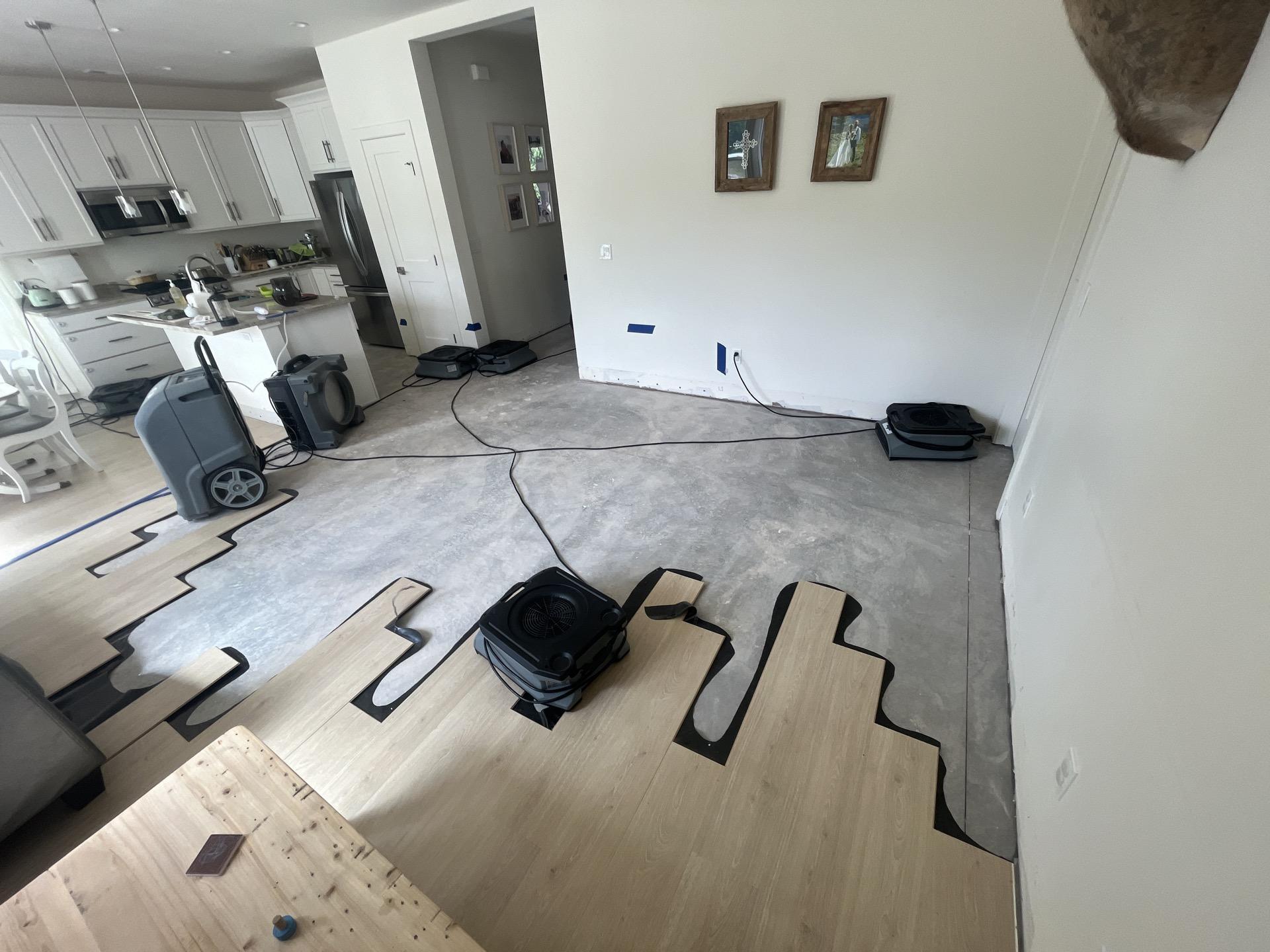 Kitchen demolition after water damage