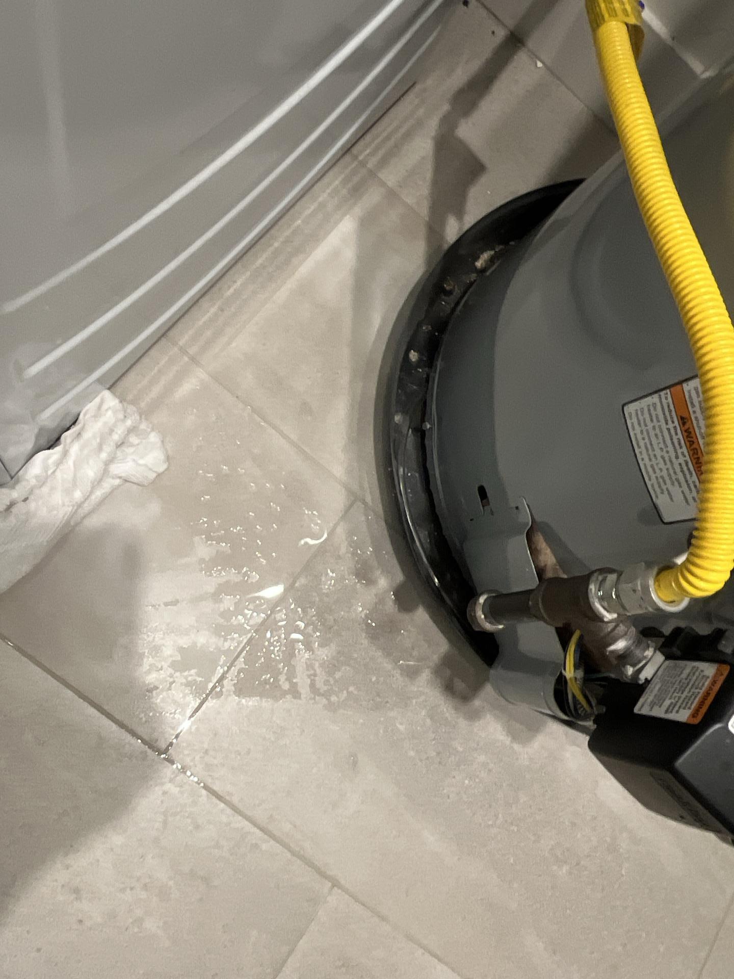 Laundry room water damage restoration