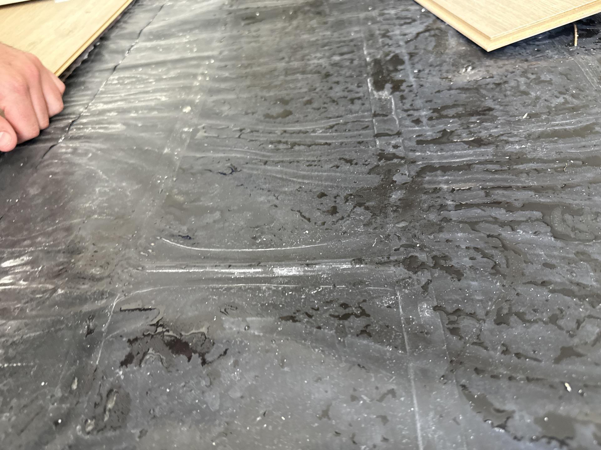 Under flooring water damage assessment