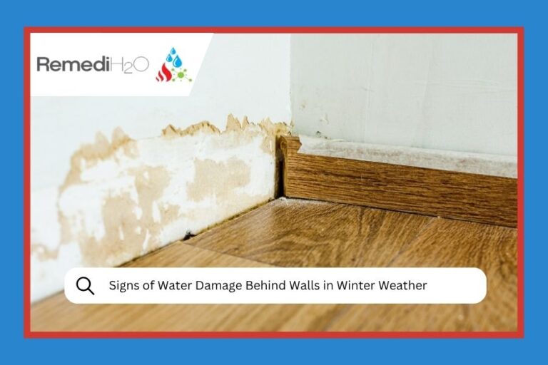 Signs of Water Damage Behind Walls in Winter Weather