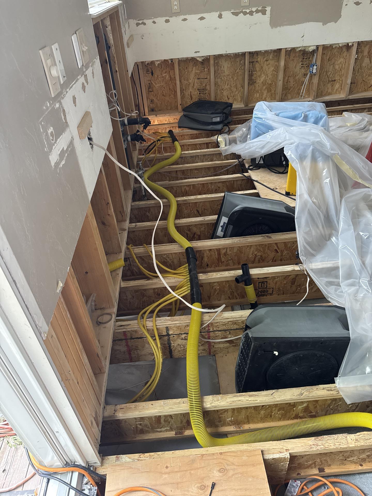 Demolition of water damaged materials