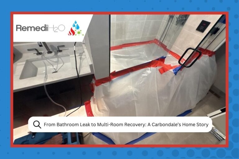 Hidden Water Damage Restoration in Carbondale From Bathroom Leak to Multi-Room Recovery