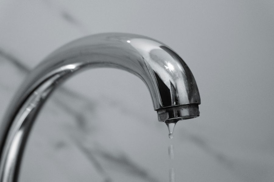 Reduced water flow from frozen pipes