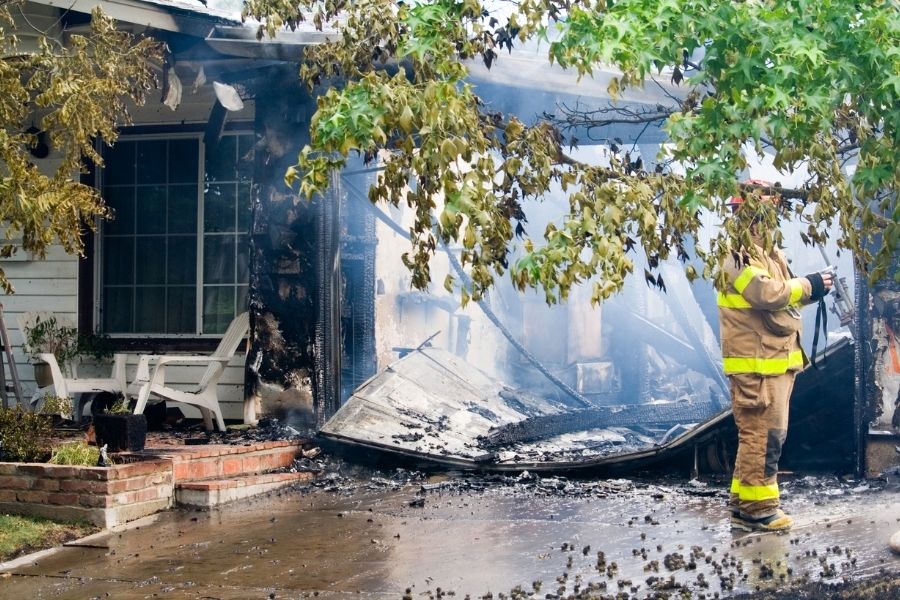 Water damage restoration from firefighting efforts