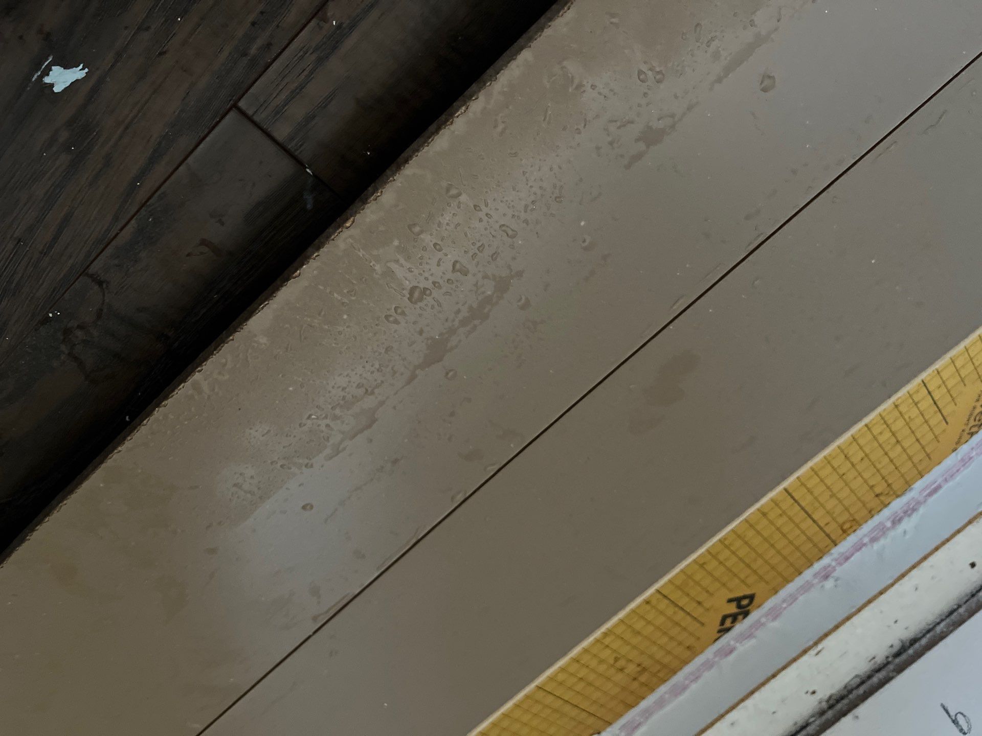 Flooring affected by water intrusion