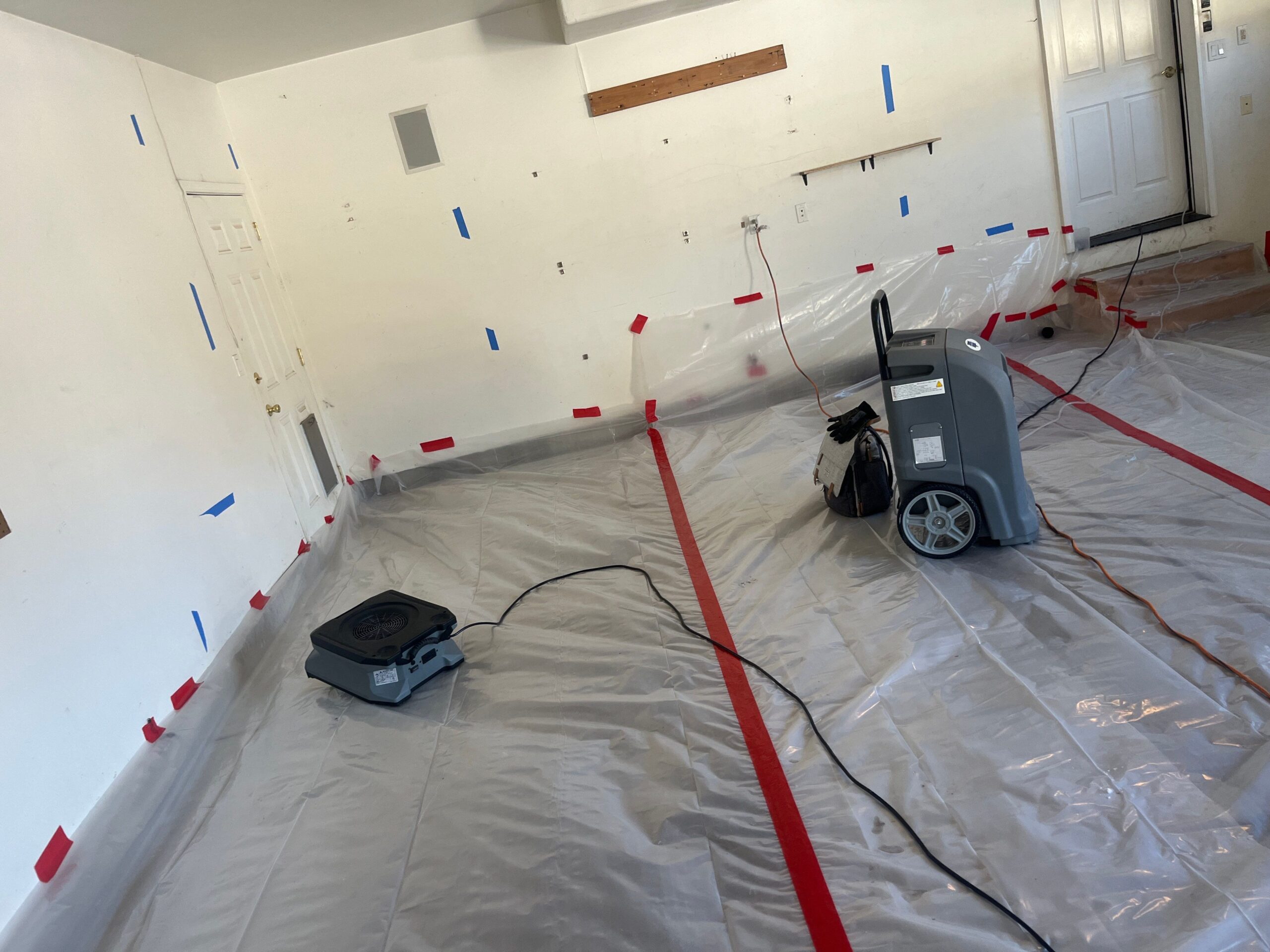 Continued structural drying with professional equipment