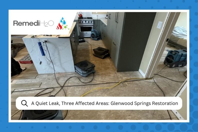A Quiet Leak, Three Affected Areas, and Six Days to Dry Glenwood Springs Water Damage Restoration