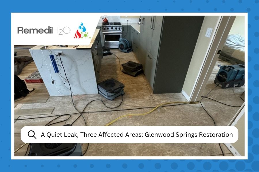 A Quiet Leak, Three Affected Areas, and Six Days to Dry Glenwood Springs Water Damage Restoration