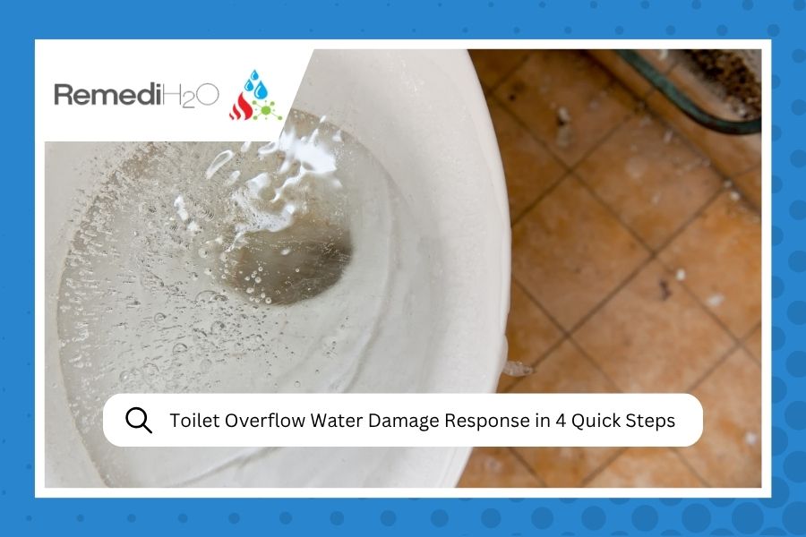 Toilet Overflow Water Damage Response in 4 Quick Steps