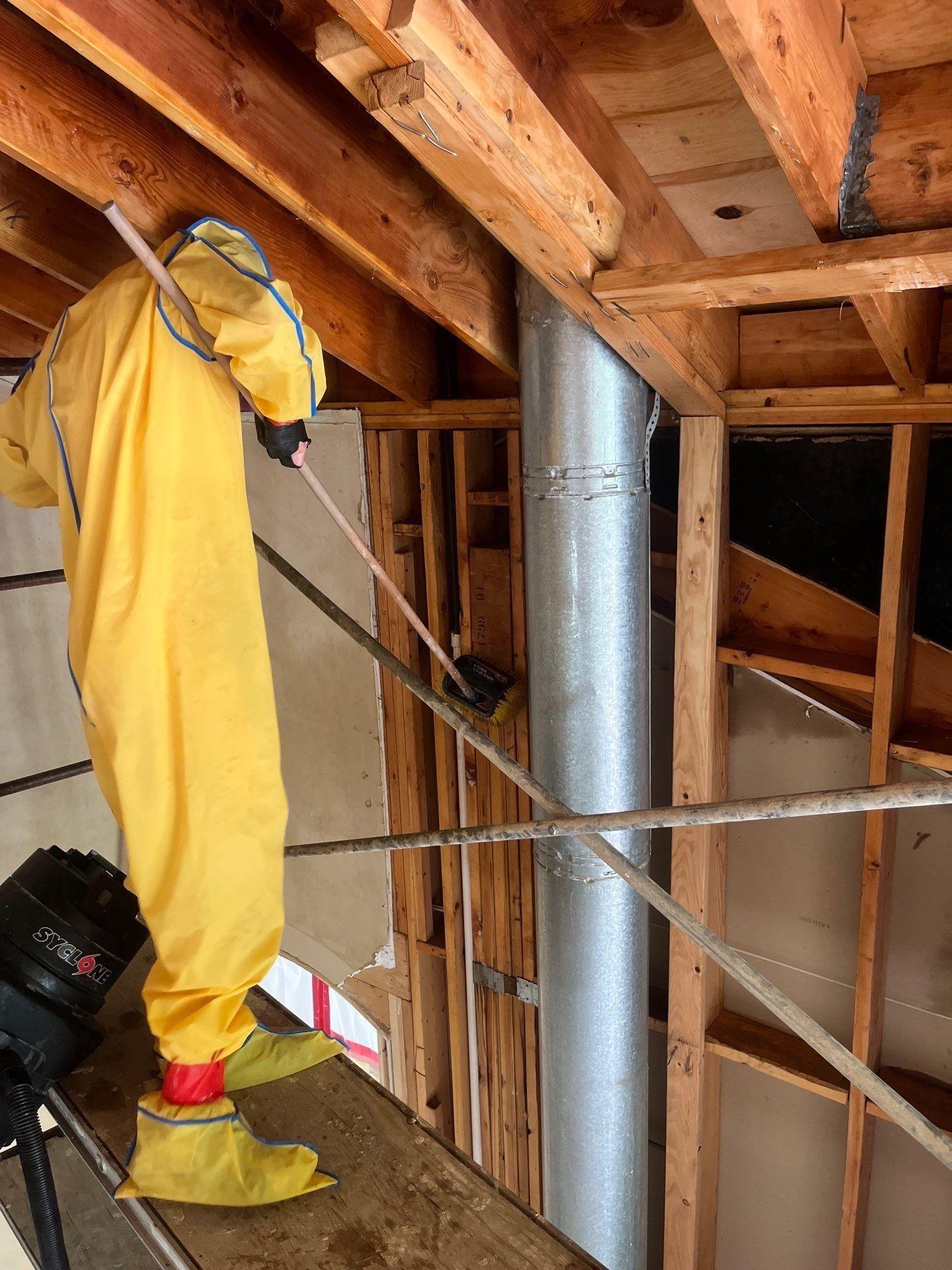 Protective gear used by the team during antimicrobial treatment